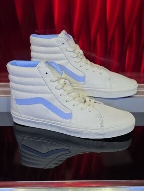 Vans Sk8-Hi Vintage Leather Blanc De Blanc Blue Men’s 12 / Women’s 13.5 New